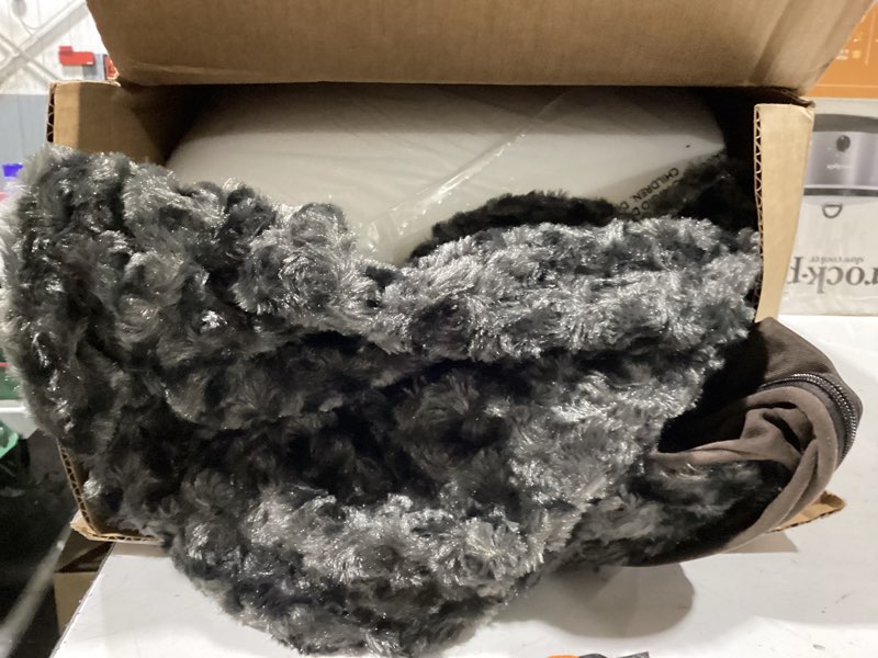 Condition photo showing New/Like New for furhaven orthopedic dog bed for large dogs, luxe lounger contour mattress with solid orthopedic foam slab for joint support, removable washable cover, jumbo xl, plush suede, chocolate jumbo/xl chocolate