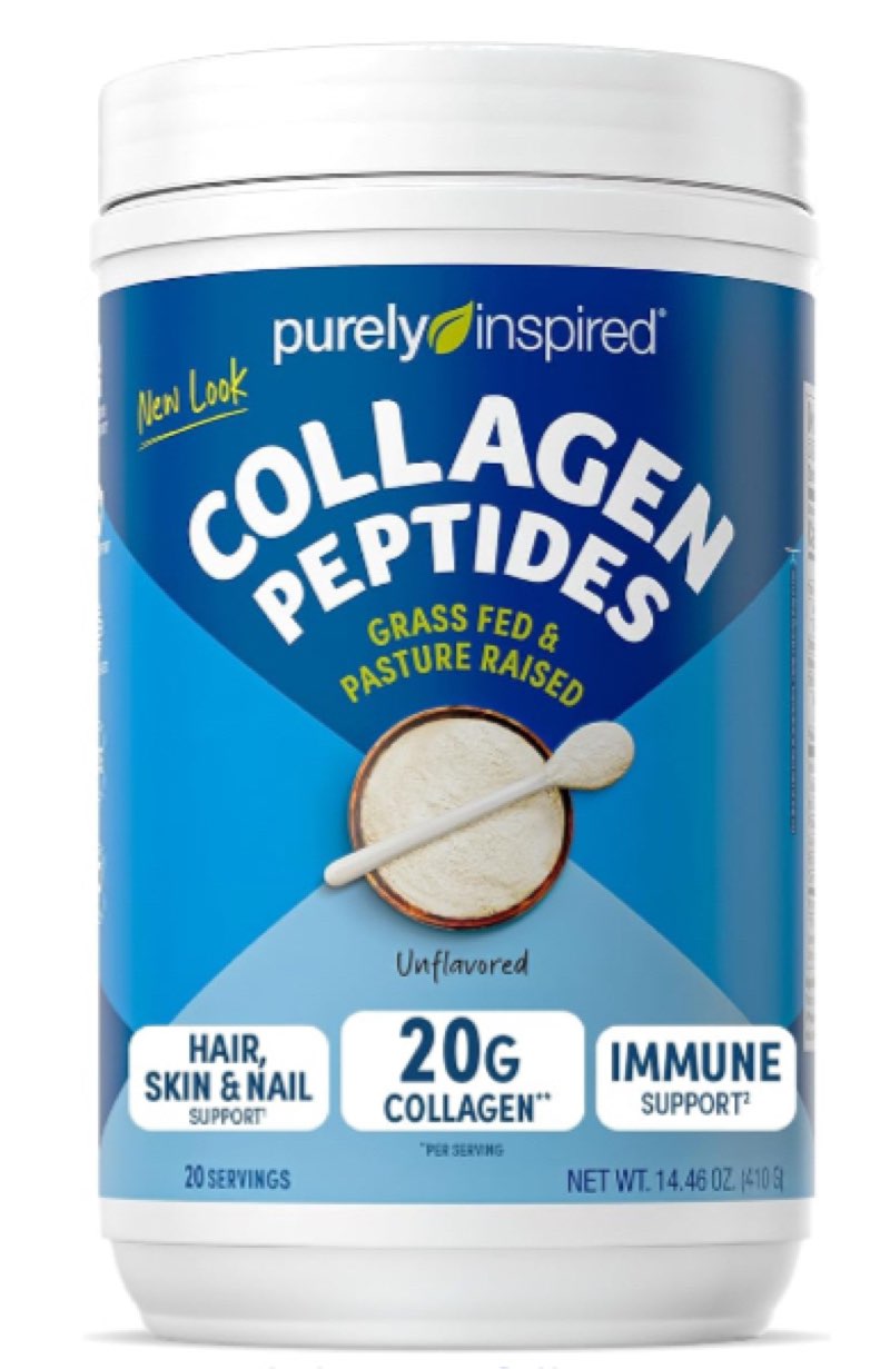 (Bbd: 04/04/2028) Purely Inspired Collagen Powder, Unflavored (20 Servings) - 20g Collagen Peptides Protein Powder for Women & Men - Grass-Fed & Pasture Raised - Gluten-Free, Paleo & Keto-Friendly Collagen Drink