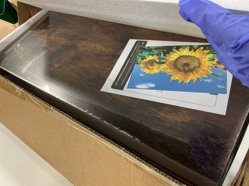 Condition photo showing Good Condition for 24 Inch Floating Shelves for Wall 2 Pack for Bedroom|Kitchen|Bathroom, Wall Mounted Rustic Wood Shelves, 9.3 Inch deep Floating Shelf with Invisible Brackets for Books|Storage|Decor,Rustic Brown Rustic Brown 24 inch, Set of 2