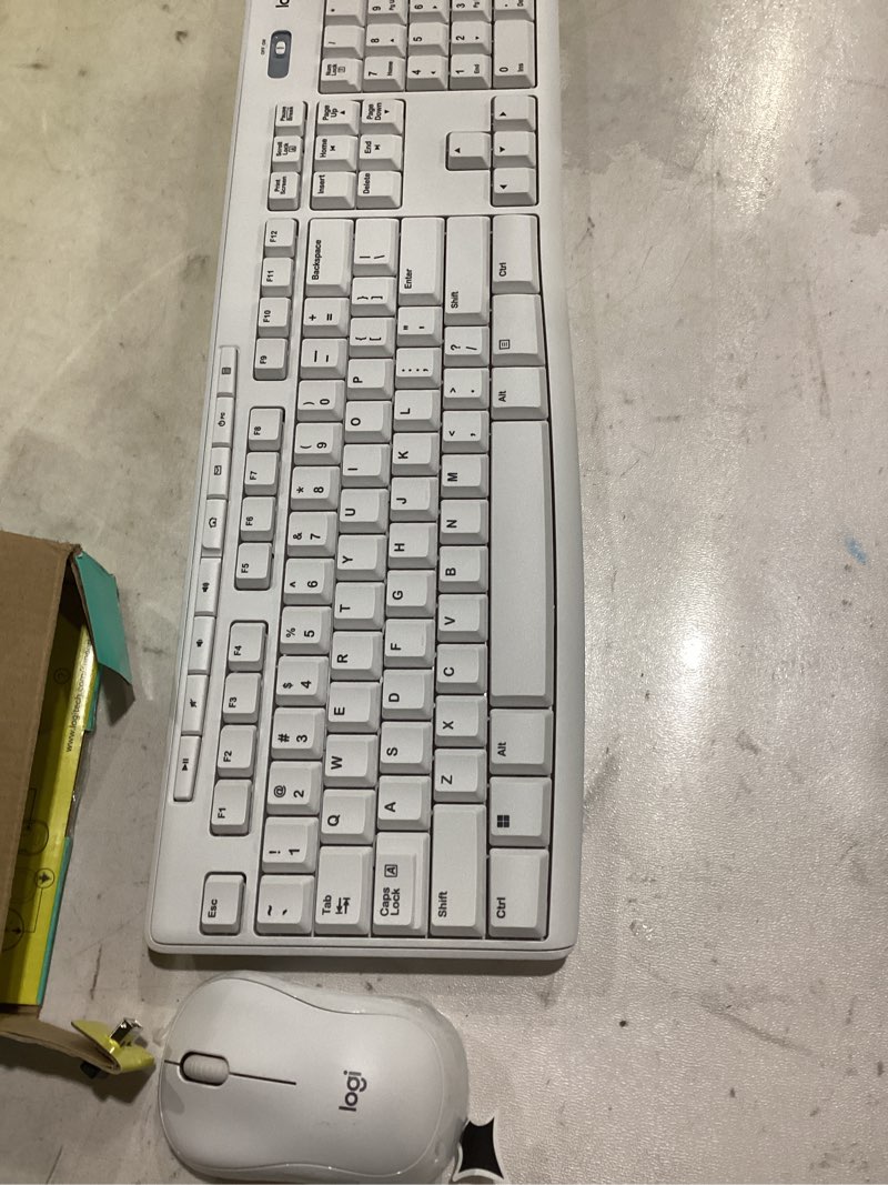 Condition photo showing Good Condition for logitech mk270 wireless keyboard and mouse combo for windows, 2.4 ghz wireless, compact mouse, 8 multimedia and shortcut keys, 2-year battery life, for pc, laptop - off white