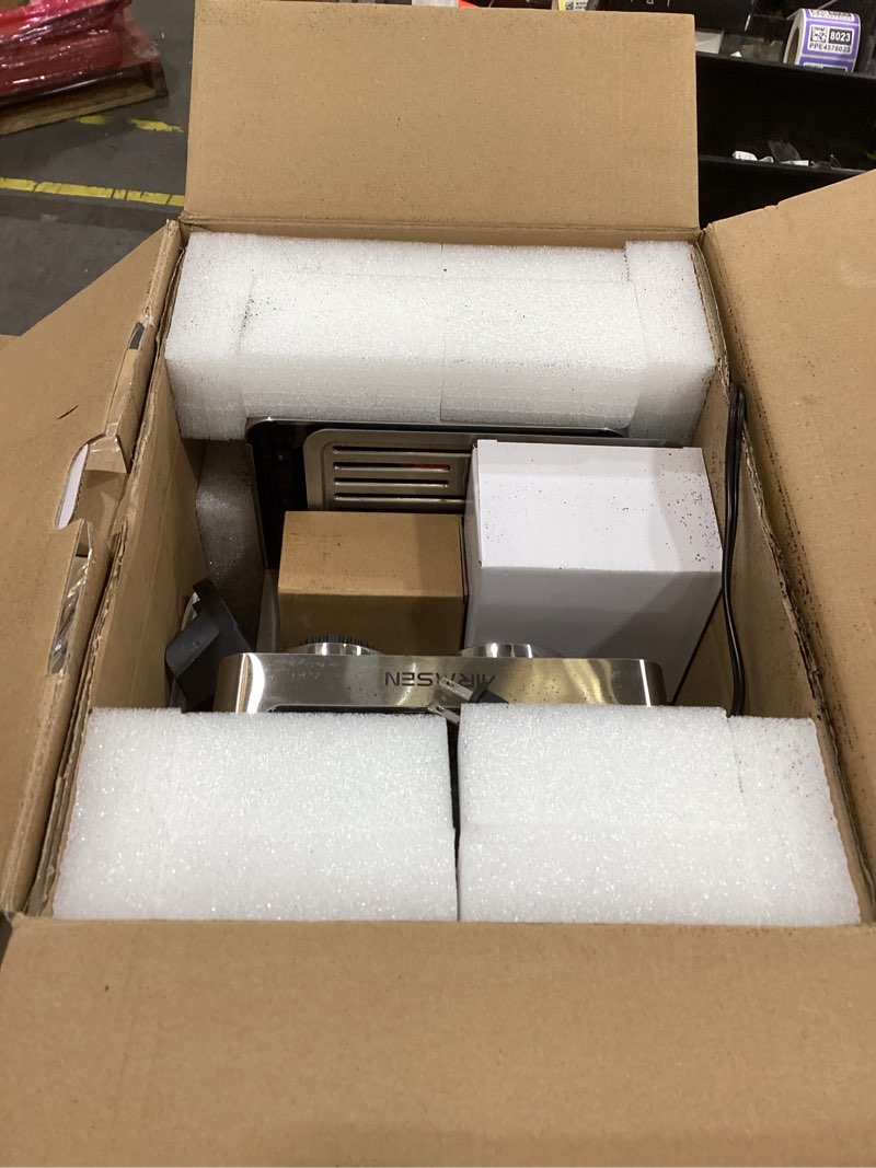 Condition photo showing Good Condition for AIRMSEN Espresso Machines with Burr Grinder, 20 Bar, Milk Frother Steam Wand, Stainless Steel Coffee Maker for Home - Cappuccino Latte & ??Cold Brew?? Iced Coffee Maker & Americano