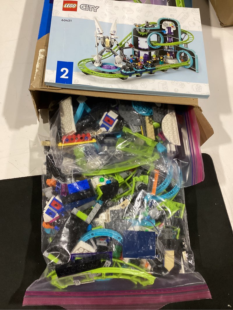 Condition photo showing As Is for lego city robot world roller coaster building set - kids engineering toy with posable mech suit for boys & girls, ages 8+ - gift ideas for christmas - 60421