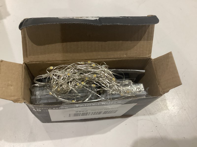 Condition photo showing Good Condition for dazzle bright color changing fairy lights battery operated, 2 pack total 40ft 120led silver copper wire rgb string lights with remote, waterproof halloween decorations for indoor outdoor party decor rgb color changing 2