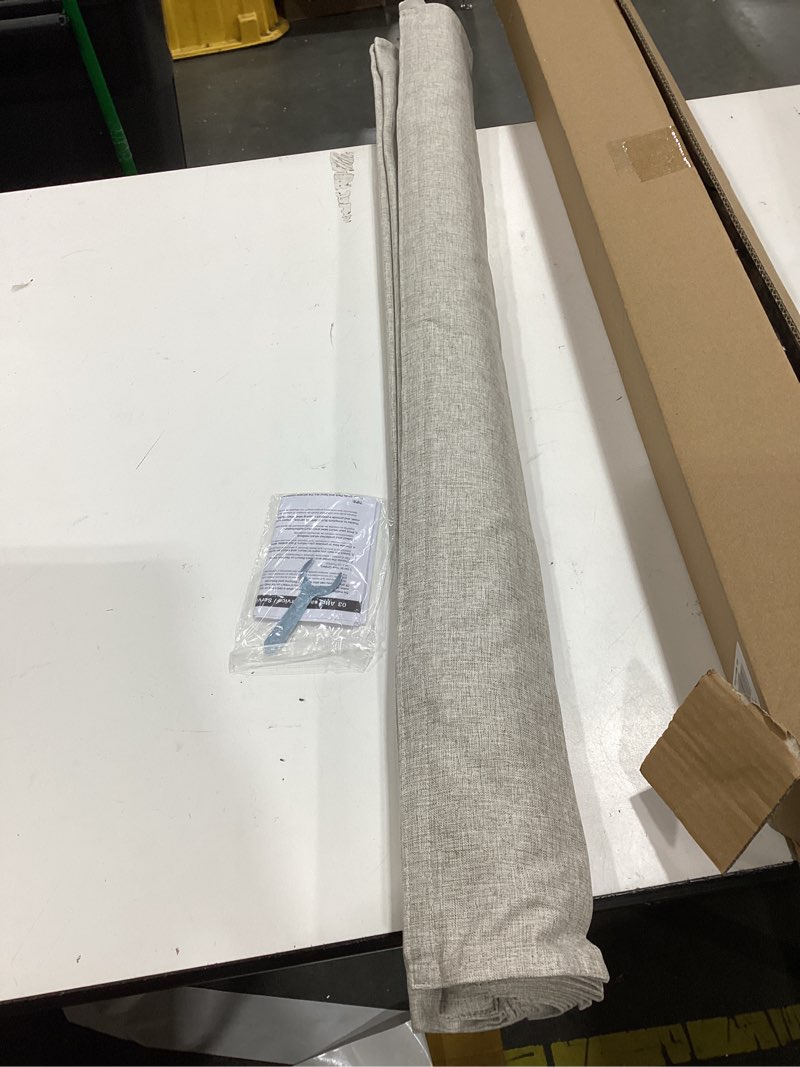 Condition photo showing Good Condition for lazblinds no drill roman shades for windows, cordless blackout window shades with uv protection, polyester fabric for bedroom & living room, 38\" w x 64\" h, beige blackout - faux linen - beige 38\"w x 64\"h
