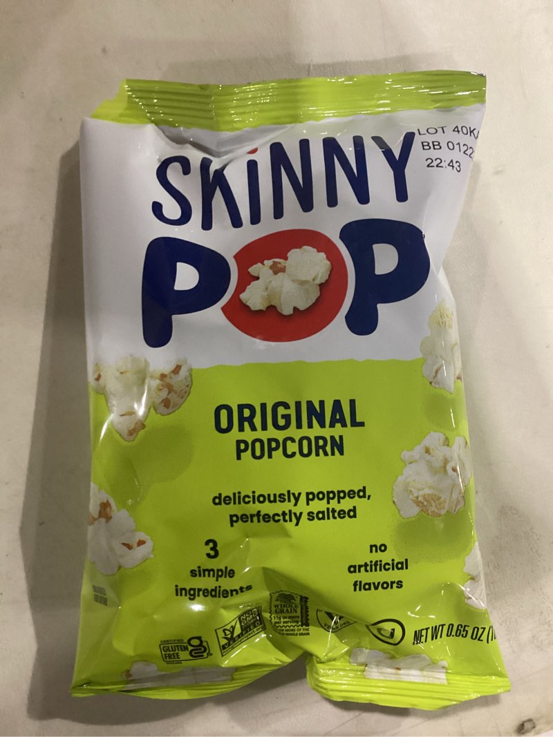 Condition photo showing New/Like New for popcorn
best by: 01/22/2026