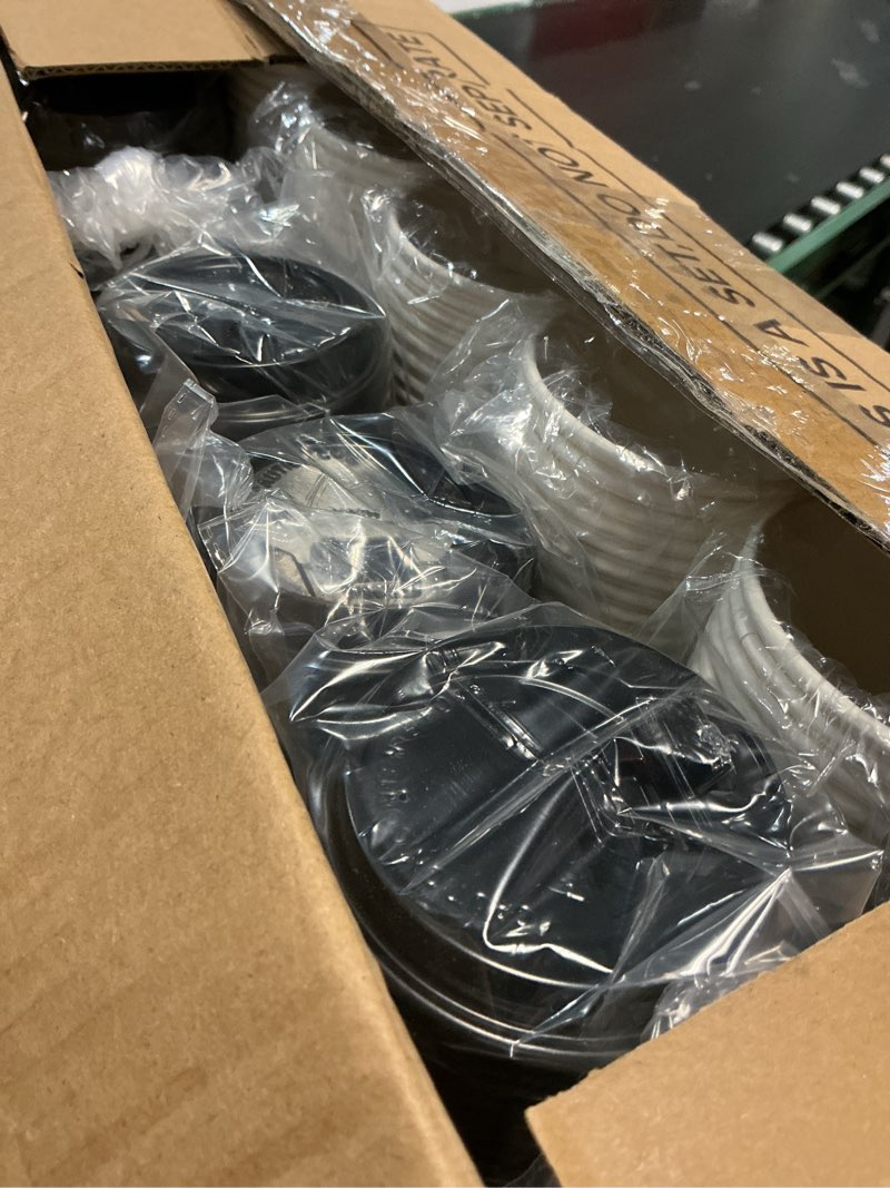 Condition photo showing New/Like New for vplus 500 pack 8 oz paper coffee cups, disposable 8 oz coffee cups with lids, cold/hot drinking, for home, traveling, stores, office, and events white 500 count (pack of 1)