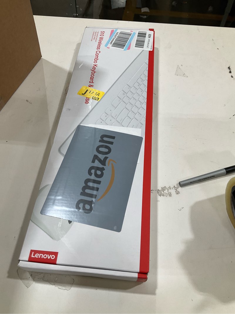 Condition photo showing Good Condition for Lenovo 510 Wireless Combo with 2.4 GHz USB Receiver, Slim Full Size Keyboard, Full Number Pad, 1200 DPI Optical Mouse, Left or Right Hand, GX30W75336, White