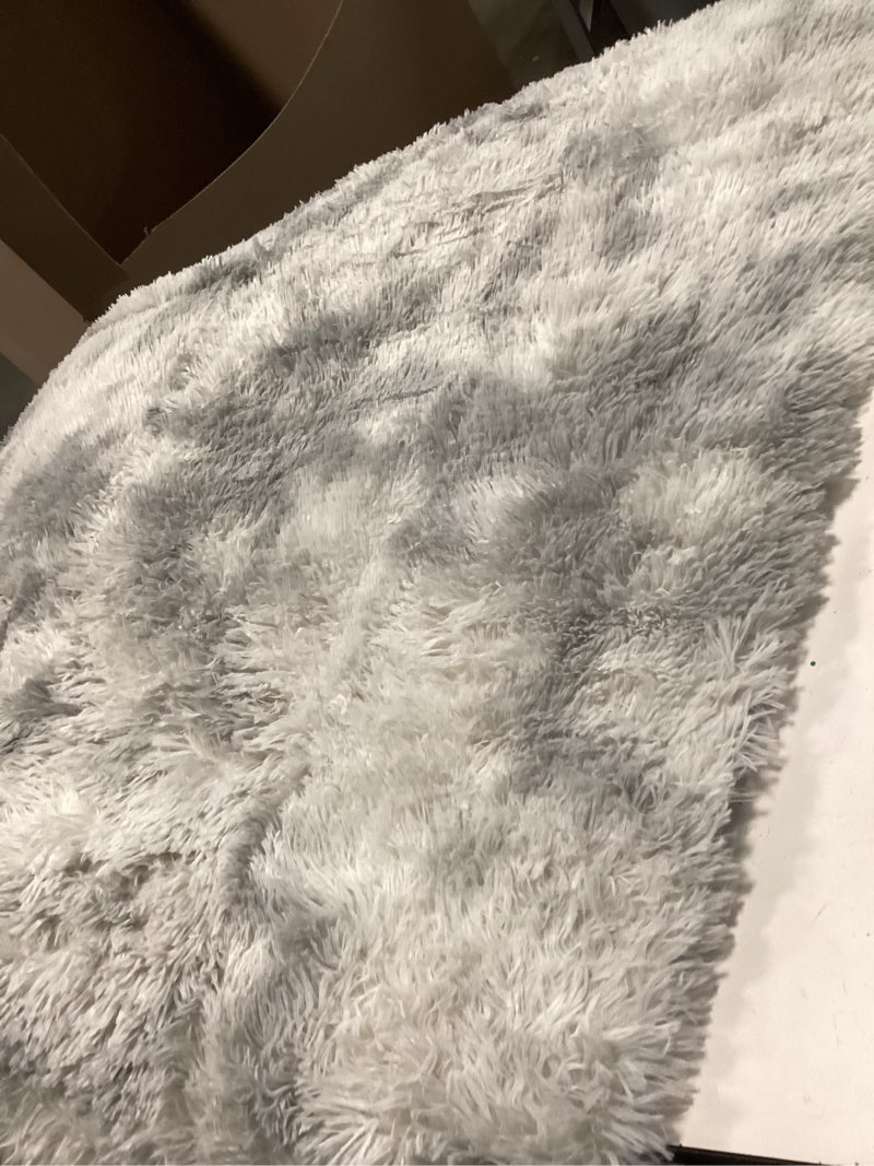 Condition photo showing As Is for Antonije Tie Dye Shag Area Rug(similar)