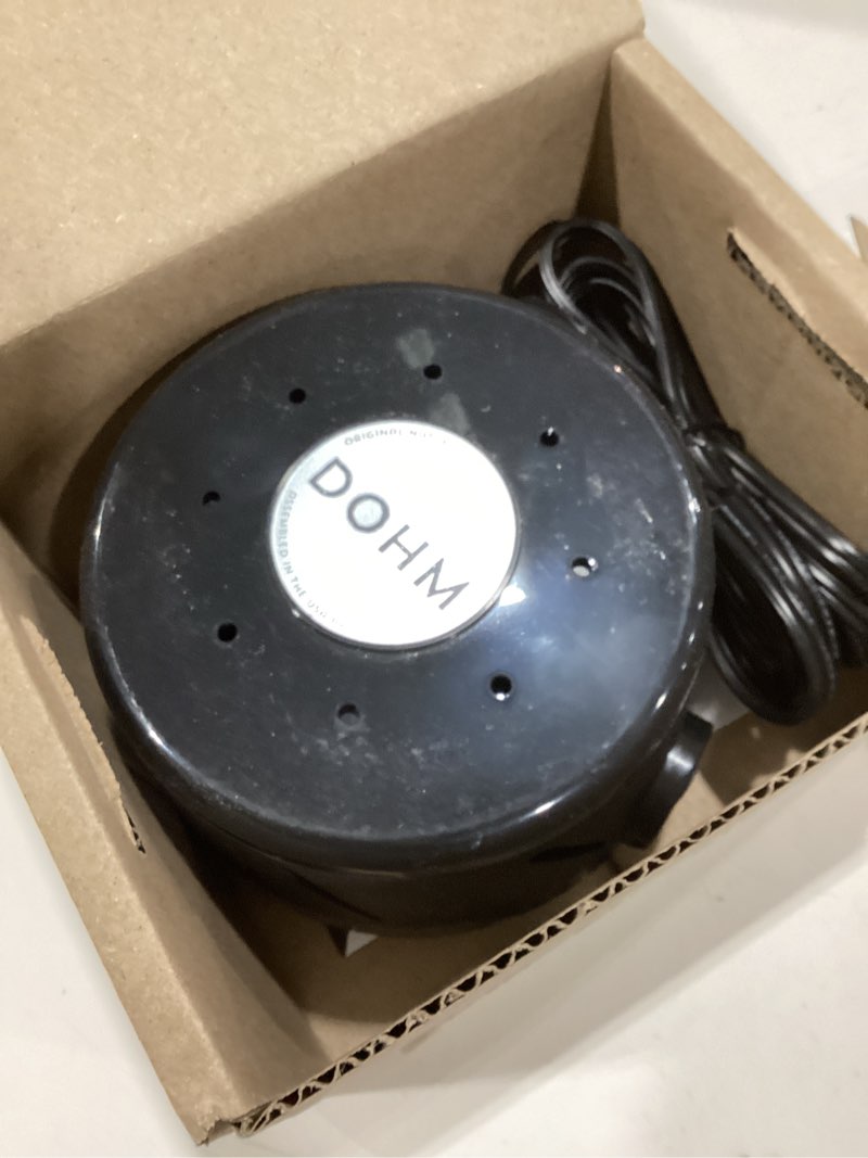 Condition photo showing As Is for Yogasleep Dohm Classic (Black) The Original White Noise Machine, Soothing Natural Sound from a Real Fan, Noise Cancelling for Office Privacy, Travel & Meditation, Sleep Therapy for Adults & Baby Black Pack of 1