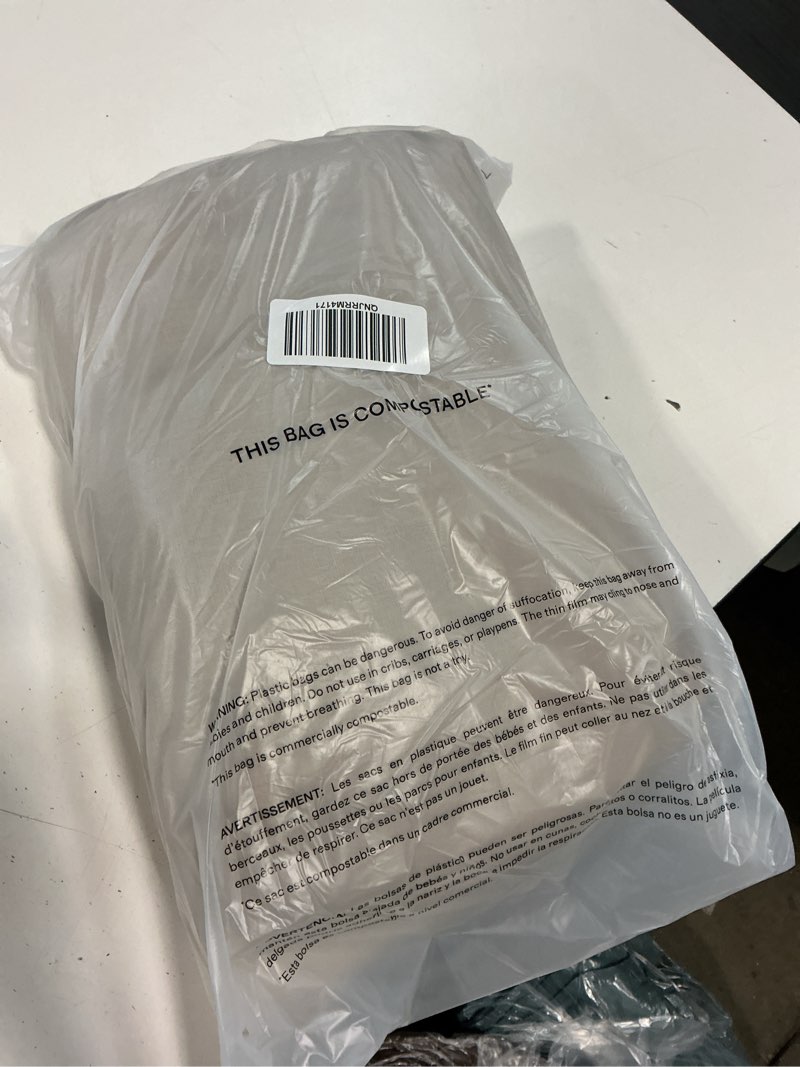 Condition photo showing Good Condition for european linen duvet cover set, king/cal king, toffee