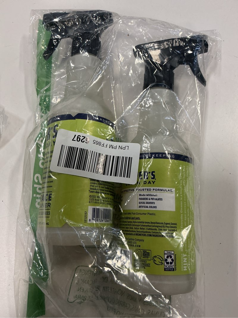 Condition photo showing As Is for MRS. MEYER'S CLEAN DAY All-Purpose Cleaner Spray, Lemon Verbena, 16 fl. oz Lemon verbana 16 Fl Oz (Pack of 2)