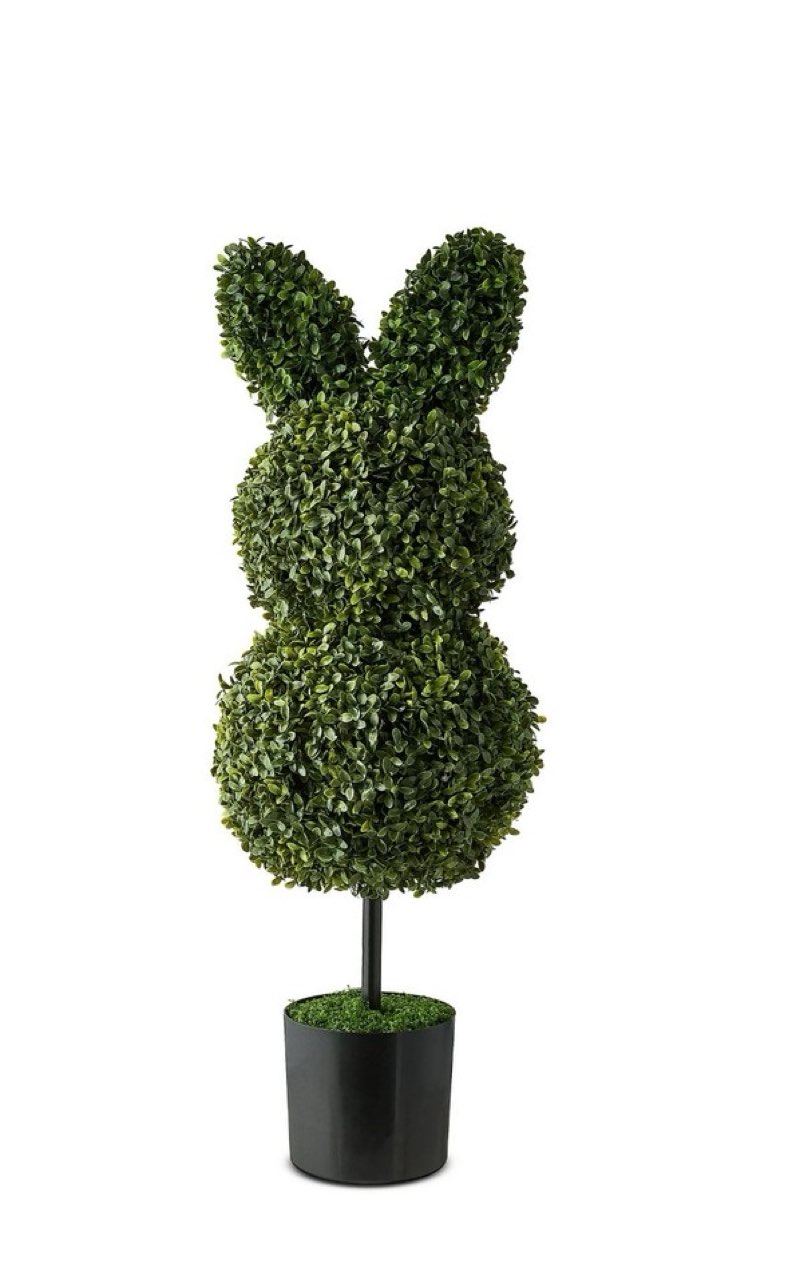 my texas house 35” topiary easter bunny shrub tree