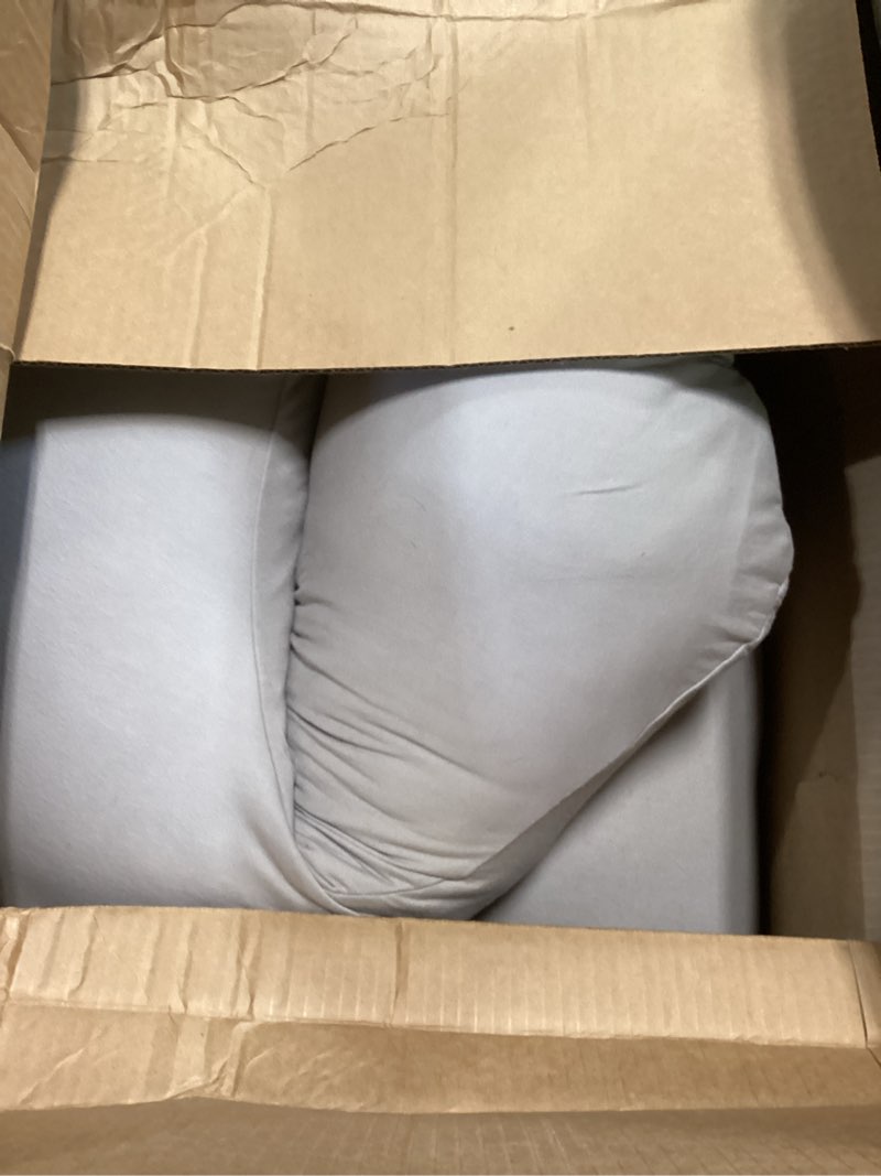 Condition photo showing Good Condition for momcozy pregnancy pillows for sleeping, u shaped full body pillow for pregnancy women with removable jersey cotton cover, 57 inch maternity pillow, grey jersey knit cotton- gray
