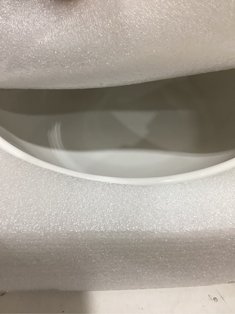 Condition photo showing As Is for HAPPY KIT Serving Bowls, 130 OZ(11") Extra Large Salad Bowls Set of 2, Porcelain White Mixing Bowls for Salad, Soup, Pasta and Dinner, Large Ceramic Bowl Set for Entertaining