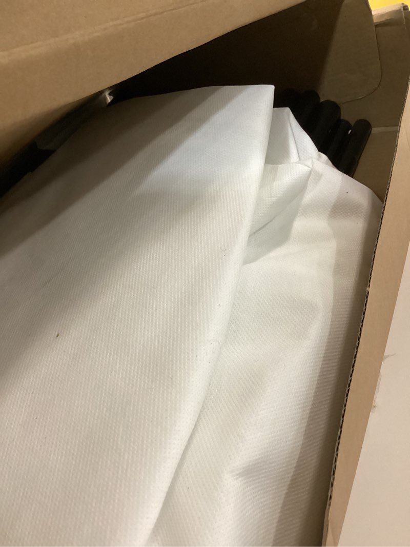 Condition photo showing Good Condition for HOLDN’ STORAGE Portable Wardrobe Closet - 65 lb Large Capacity, Internal Heavy Duty Metal Rod, Zipper & Clear Window, Durable Clothes Organizer, Tool-Free Easy Assembly, White Canvas Cover Large White