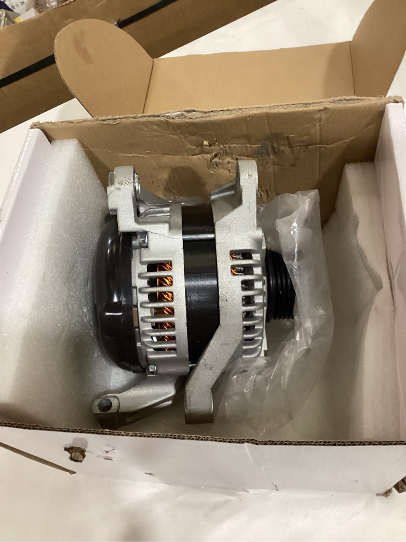 Condition photo showing As Is for alternator 11504 for 2011 nitro 3.7l, for 2011-2012 liberty 3.7l v6 sport utility 140amp 6-groove pulley vehicle replacement alternator 11504n 05149275aa 5149275aa 421000-0780 oe: 11504