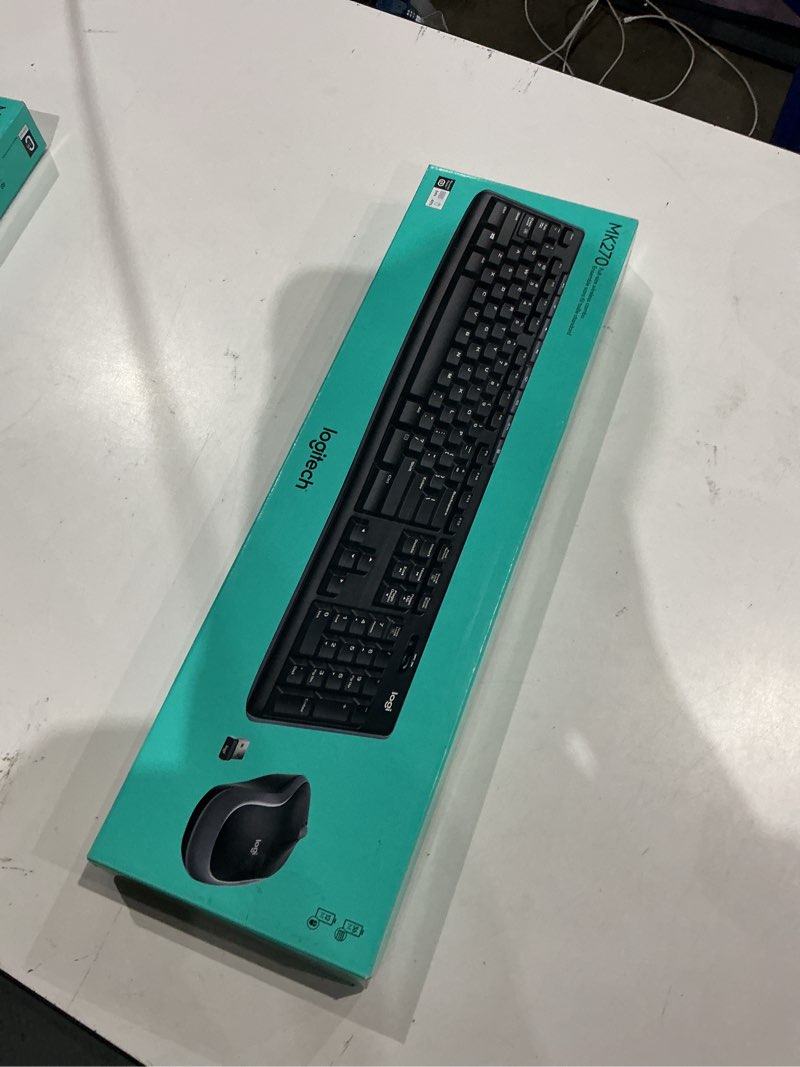Condition photo showing New/Like New for logitech wireless combo mk270 - keyboard and mouse set - 2.4 ghz - french