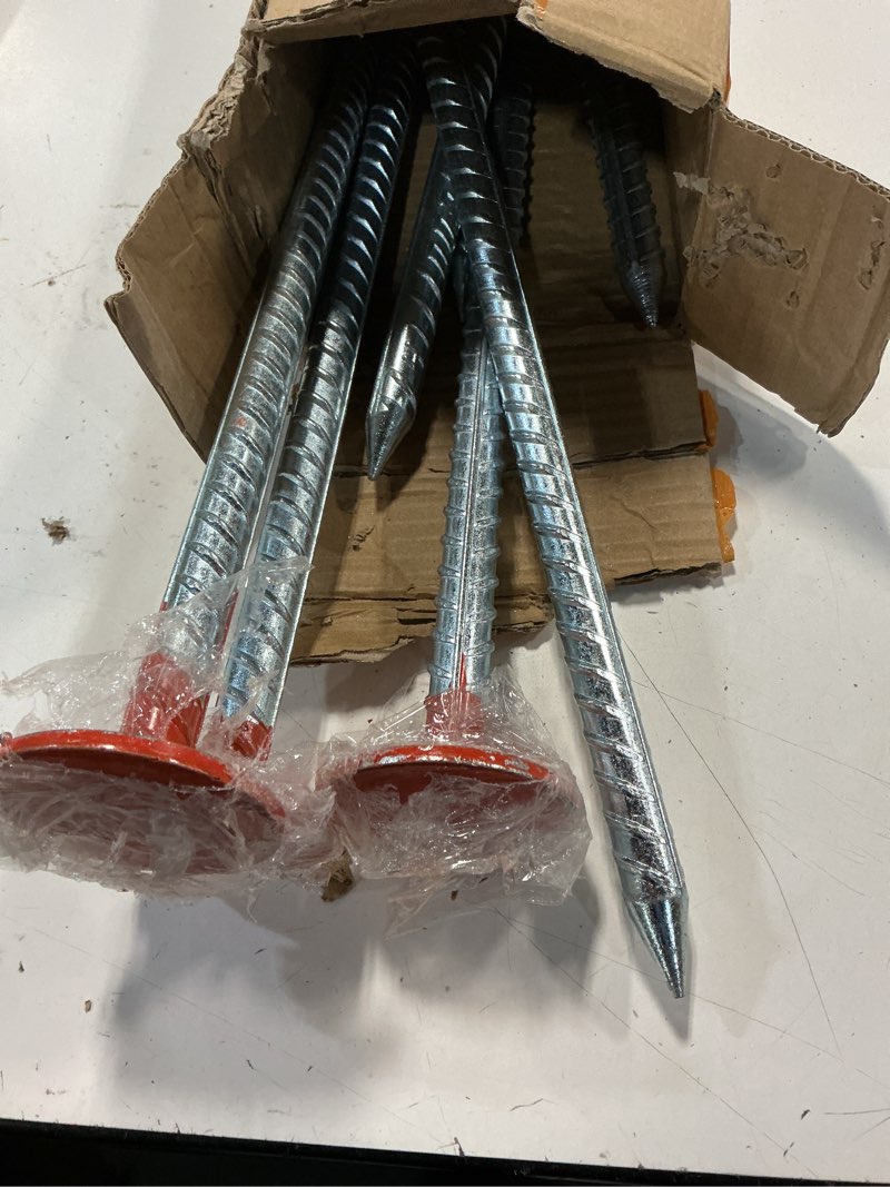 Condition photo showing Good Condition for 16 inch measuring pile boundary marker, high visibility orange, suitable for garden lawn landscape edge weeding fence and construction site boundary marker post(2pcs)