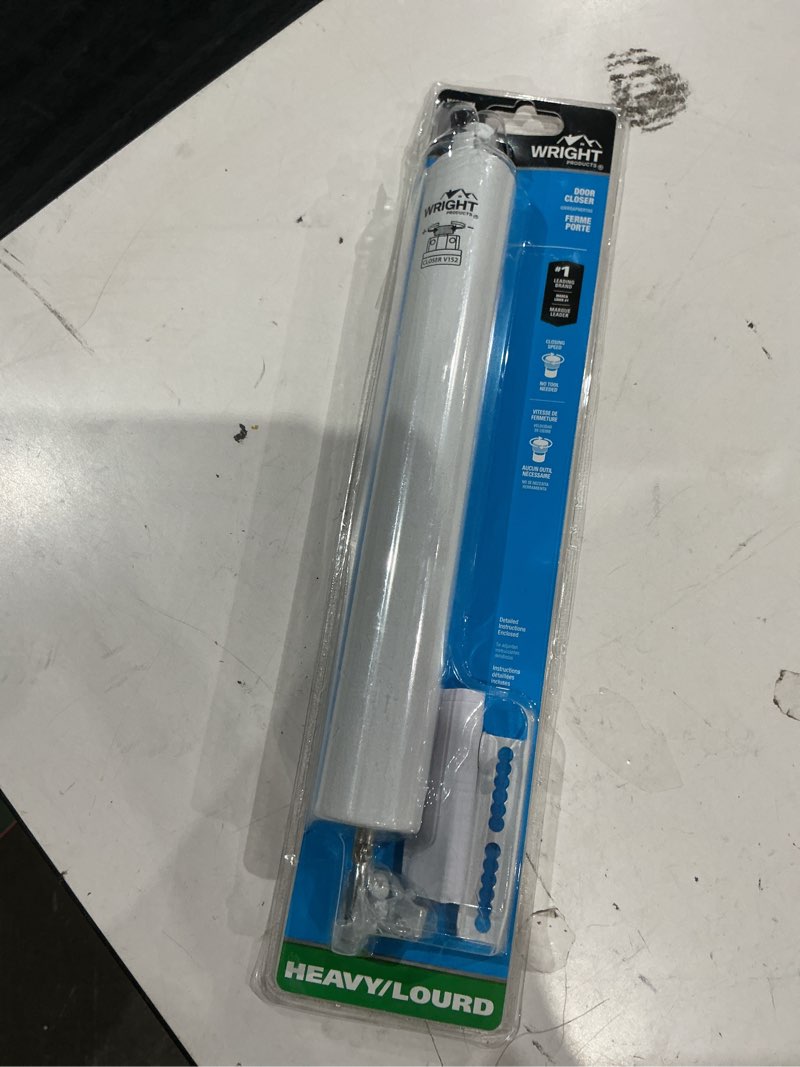 Condition photo showing As Is for pneumatic closer w/ ts, heavy duty, white