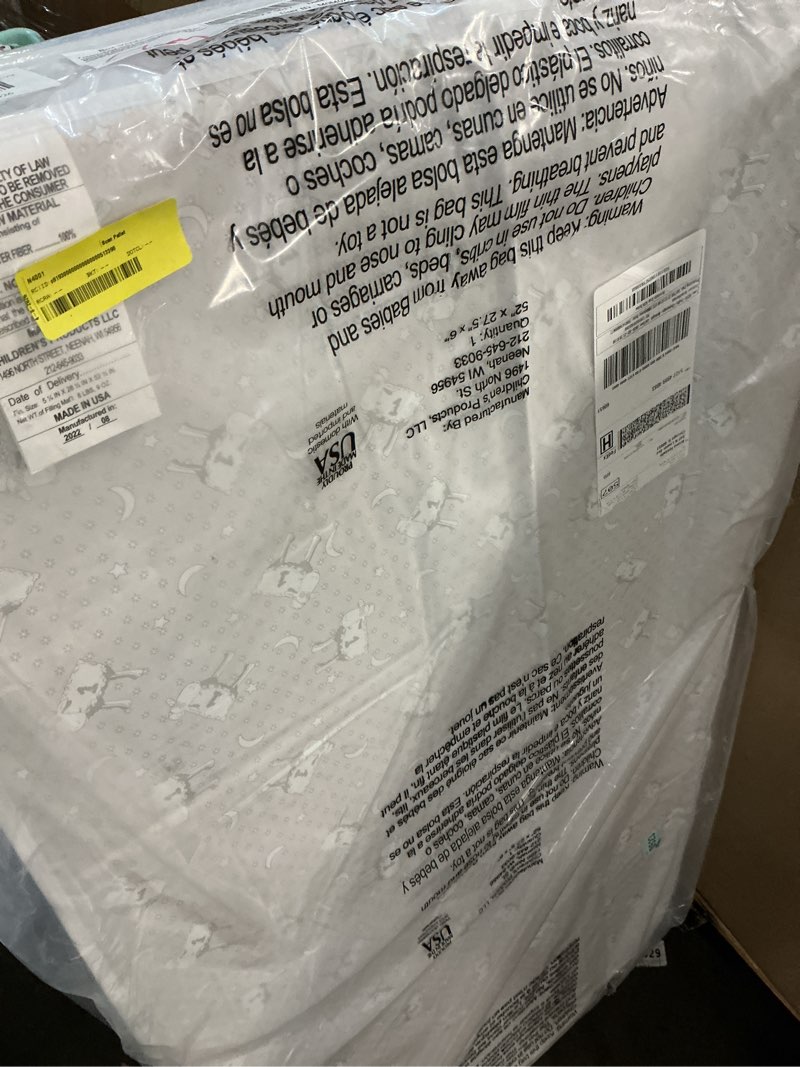 Condition photo showing Good Condition for serta sleeptrue sparkling sky 5  dual-sided crib & toddler mattress - sustainably sourced fiber core - waterproof - lightweight - greenguard gold certified - 5 year warranty