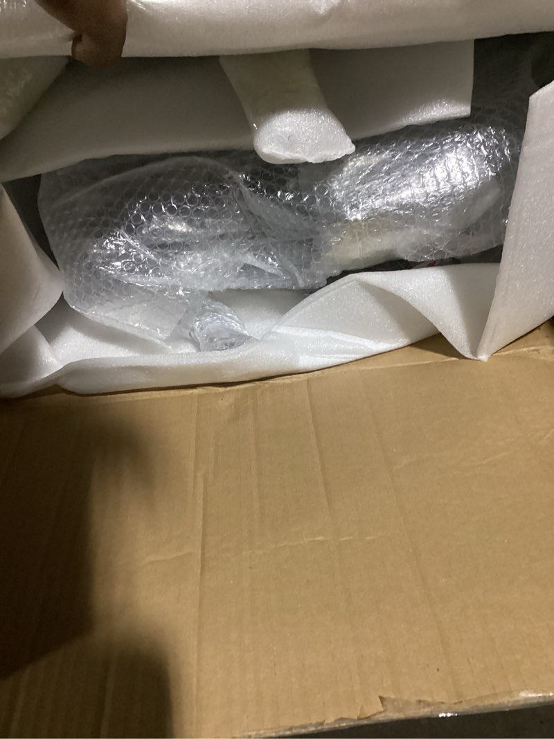 Condition photo showing As Is for Saddle Stool with Wheels,3-Way Function Rolling Stool with Back Support,Ergonomic Stool Saddle Stool for Hair Stylist for Dentist Salon Tattoo(Grey) Grey With Back