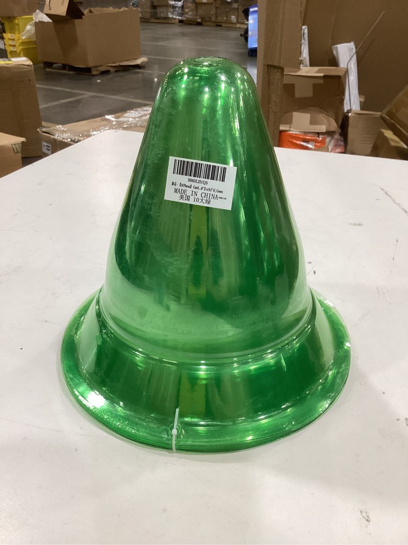 Condition photo showing New/Like New for ?10 pieces? garden cloches for plants, large plant covers plant protectors transparent bell jar cloches to protect plants from birds, slugs, frost, freeze weather, 10.6" d x 9.5" h, green large 10 pieces