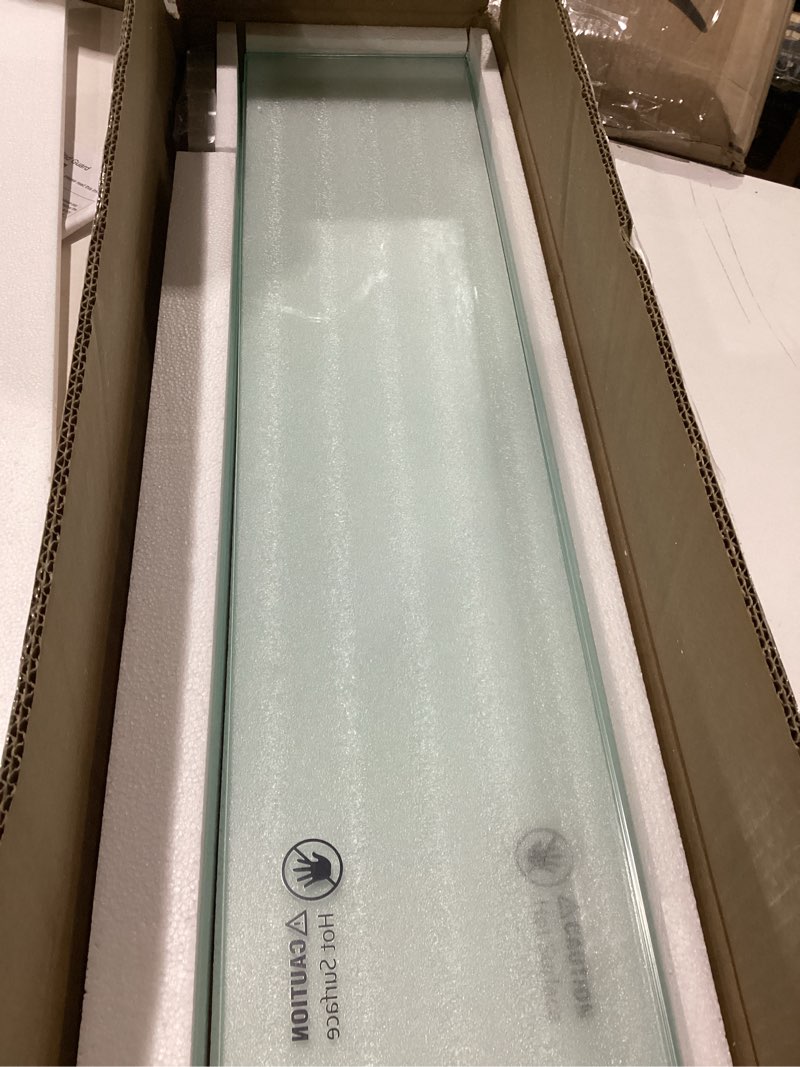 Condition photo showing New/Like New for skyflame fire pit glass wind guard square, 30" x 30" x 6" tempered glass flame shields, fire-resistant windscreen set, fits for 24-inch fire pit burner pan
