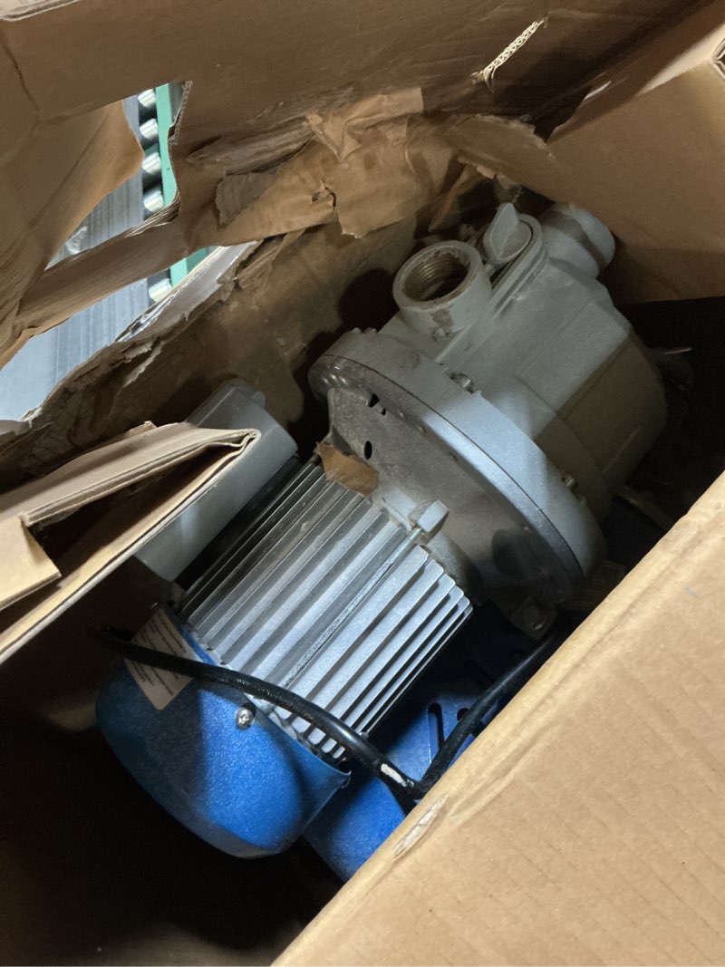 Condition photo showing As Is for FOTING Shallow Well Pump, Jet Pumps Garden Pump, Water Transfer Draining Irrigation Pumps, Water Booster Jet Pump Stainless Steel for Home Garden Lawn Farm, 1.5HP w/Pressure Tank 1.5HP w/ Pressure Tank