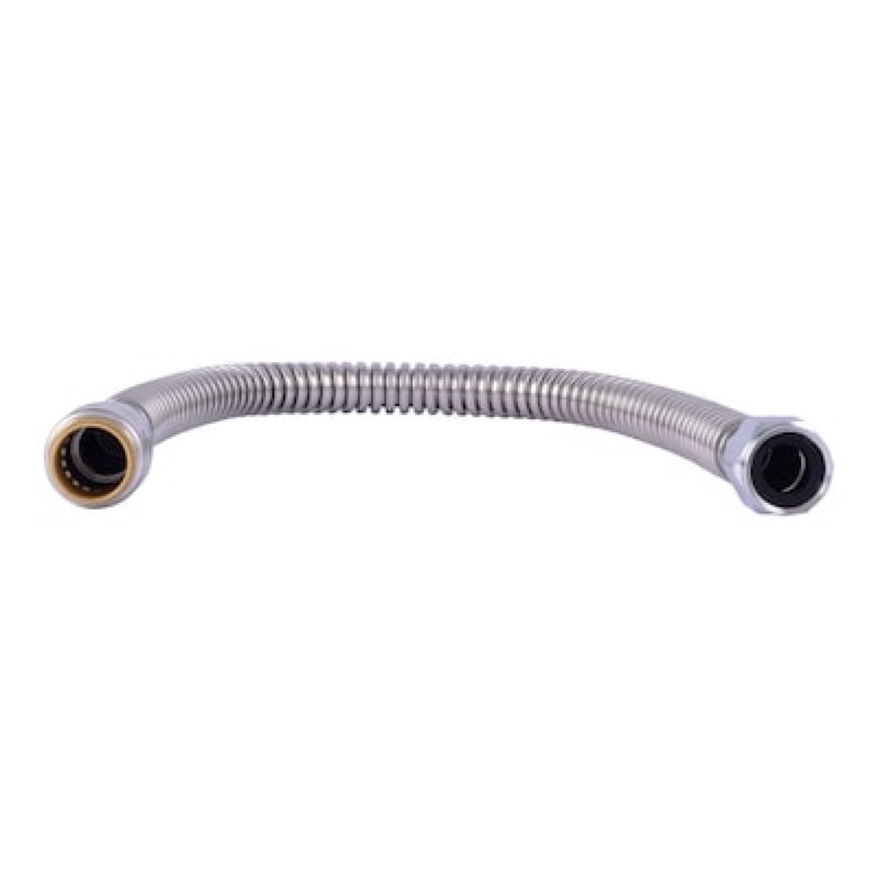 SharkBite 24-in 3/4 -in Push-to-connect Inlet x 3/4 -in FIP Outlet Corrugated stainless steel Water