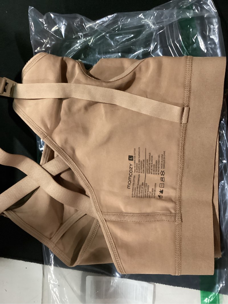 Condition photo showing Good Condition for momcozy hands free pumping bra, adjustable breast-pumps holding and nursing bra, pumping & nursing bra in one large mocha