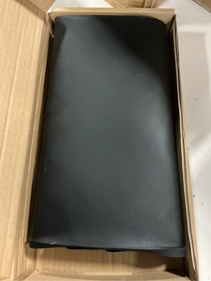 Condition photo showing As Is for mini fridge silicone mat 23.6"x23.6"x0.47" - non-slip, spill-proof, drip prevention | ideal for refrigerators, washing machines, dryers, wine coolers, and dishwashers 01-black 23.6‘ * 23.6‘