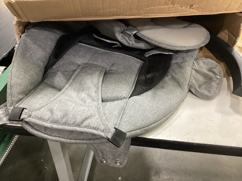 Condition photo showing As Is for larex baby swing for infants to toddler with remote control & bluetooth