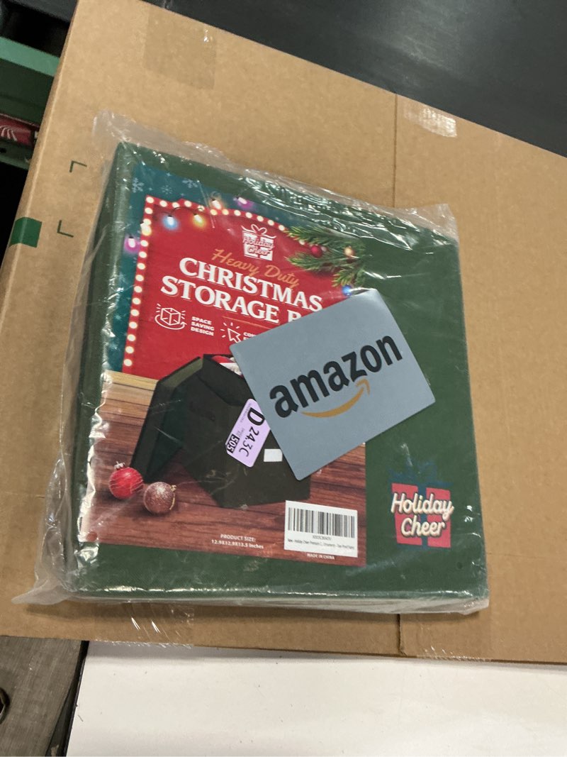 Condition photo showing New/Like New for Holiday Cheer Premium Christmas Ornament Storage with 4 Tray – Christmas Storage Container with Dividers Perfect for Holiday Decorations– Fits 64 Holiday Ornaments – Tear-Proof Fabric