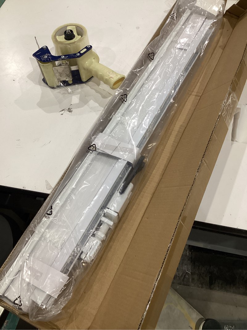 Condition photo showing Good Condition for no tools no drill cordless mini blinds, 1" l-shaped slats light filtering shades, horizontal vinyl blinds for indoor windows, white,34.5" wx 64" h 34.5"wx 64"h
