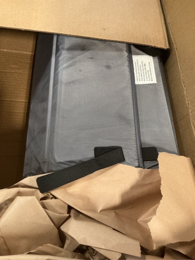 Condition photo showing As Is for pamo babe portable crib baby playpen with mattress and carry bag grey