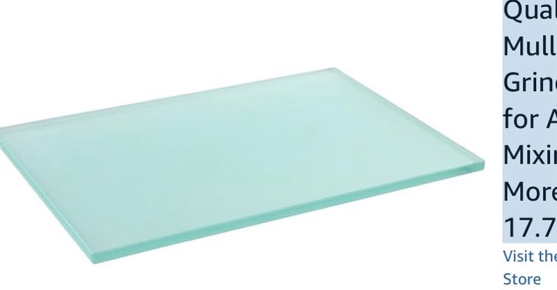 Grinding Plates - Professional Quality Glass Mullers and Grinding Plates for Artists, Paint Mixing, Crafts, & More! - [11.75" x 17.75"]
