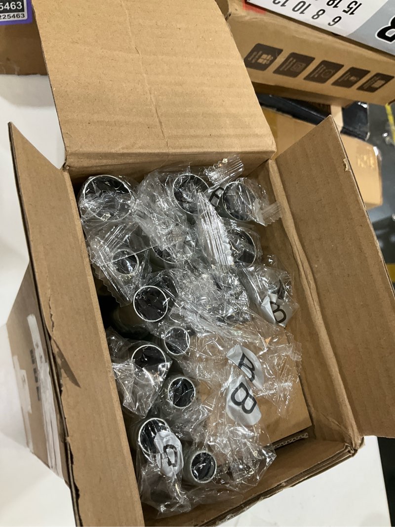 Condition photo showing New/Like New for Silver Double Curtain Rods for Windows 72 to 144 Inch, 1" Adjustable Decorative Crystal Long Dual Curtain Rod, Heavy Duty Vintage Double Drapery Pole with Silver Foil Finials for Living Room Silver 36"-144"