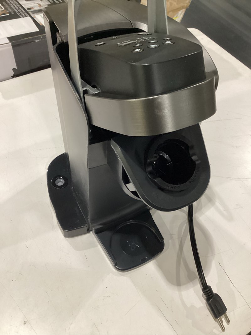 Condition photo showing Good Condition for **untested** keurig k-elite single serve k-cup pod coffee maker, with strength and temperature control, iced coffee capability, 8 to 12oz brew size, programmable, brushed slate