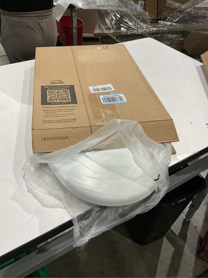 Condition photo showing Good Condition for little2big toilet seat with built-in potty training seat, slow close, durable plastic, made in usa, elongated, white