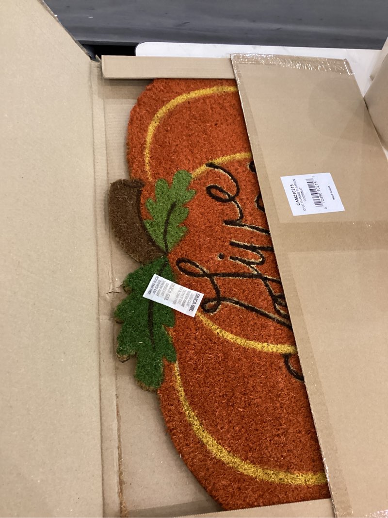 Give thanks pumpkin doormat