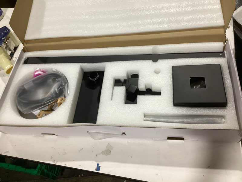 Condition photo showing Good Condition for Hoimpro Tub Filler Freestanding Bathtub Faucet Matte Black Floor Mount Tub Faucet Waterfall Free Standing Bathtub Filler High Flow Brass Bath Shower Faucets with Handheld Sprayer