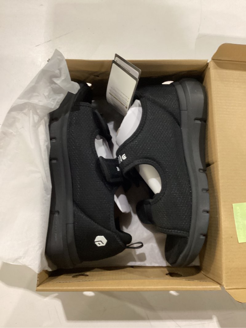 Condition photo showing New/Like New for fitville diabetic sandals for women wide width with arch support, adjustable dual straps wide sandals for women black 9 wide