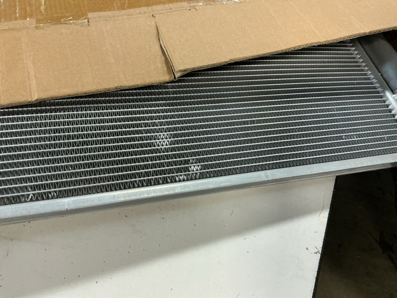 Condition photo showing As Is for ac condenser compatible with toyota rav4 2013-2018, aluminum air conditioning condenser replacement 884600r030 8846042110 to3030325, car a/c cooling condenser with louvered fins