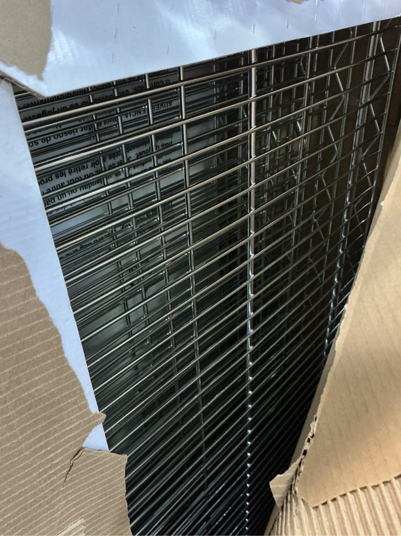 Condition photo showing Good Condition for hyper tough 6-tier wire storage shelves with liners  48  w x 18  d x 72  h  3600 lb load capacity  chrome