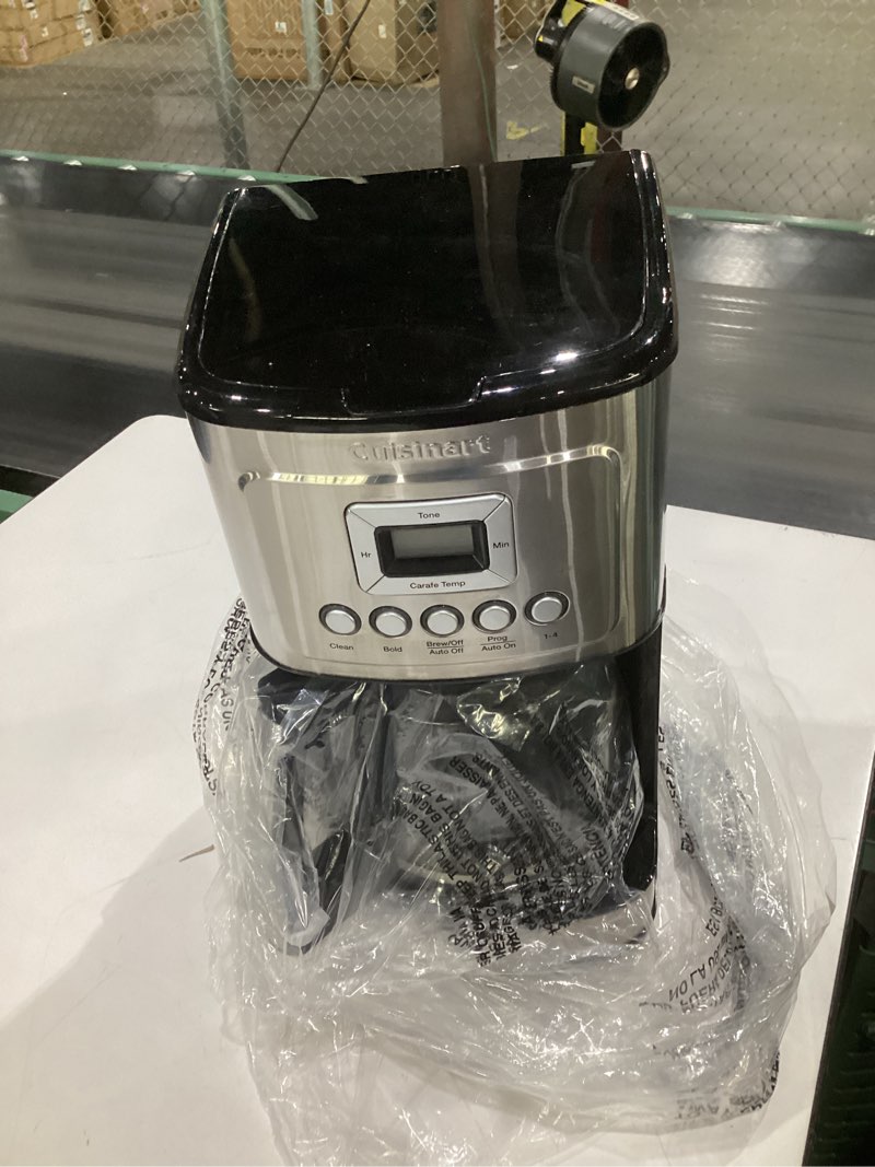 Condition photo showing Good Condition for (used,  not tested)cuisinart 14-cup coffee maker, programmable perfectemp glass carafe coffee machine with 1-4 cup setting, brew strength control and pause, stainless steel, dcc-3200nas 14-cup glass stainless steel