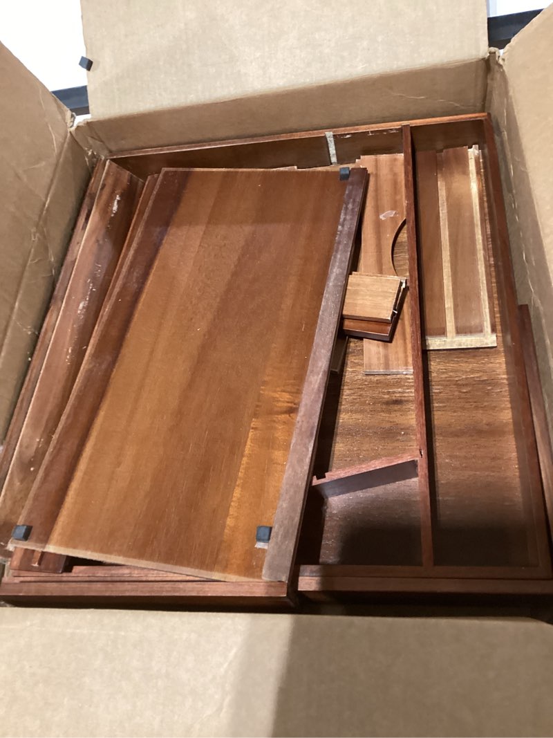 Condition photo showing As Is for KitchenEdge Premium Silverware, Flatware and Utensil Organizer for Kitchen Drawers, Food-Safe Contract Grade, Expandable from 16 to 28 In, Natural Acacia From 16" to 28" wide Natural Acacia