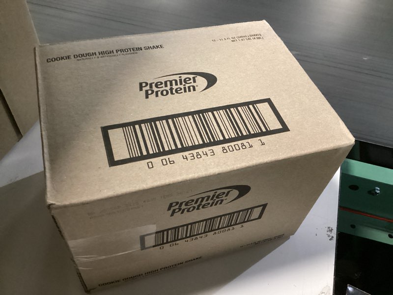 Condition photo showing New/Like New for Premier Protein Shake, Cookie Dough, 30g Protein, No Added Sugar, 24 Vitamins & Minerals to Support Immune Health, 11.5 fl oz, 12 Pack (Packaging May Vary) Cookie Dough 11.5 Fl Oz (Pack of 12) BEST BY: 09/25/2025
