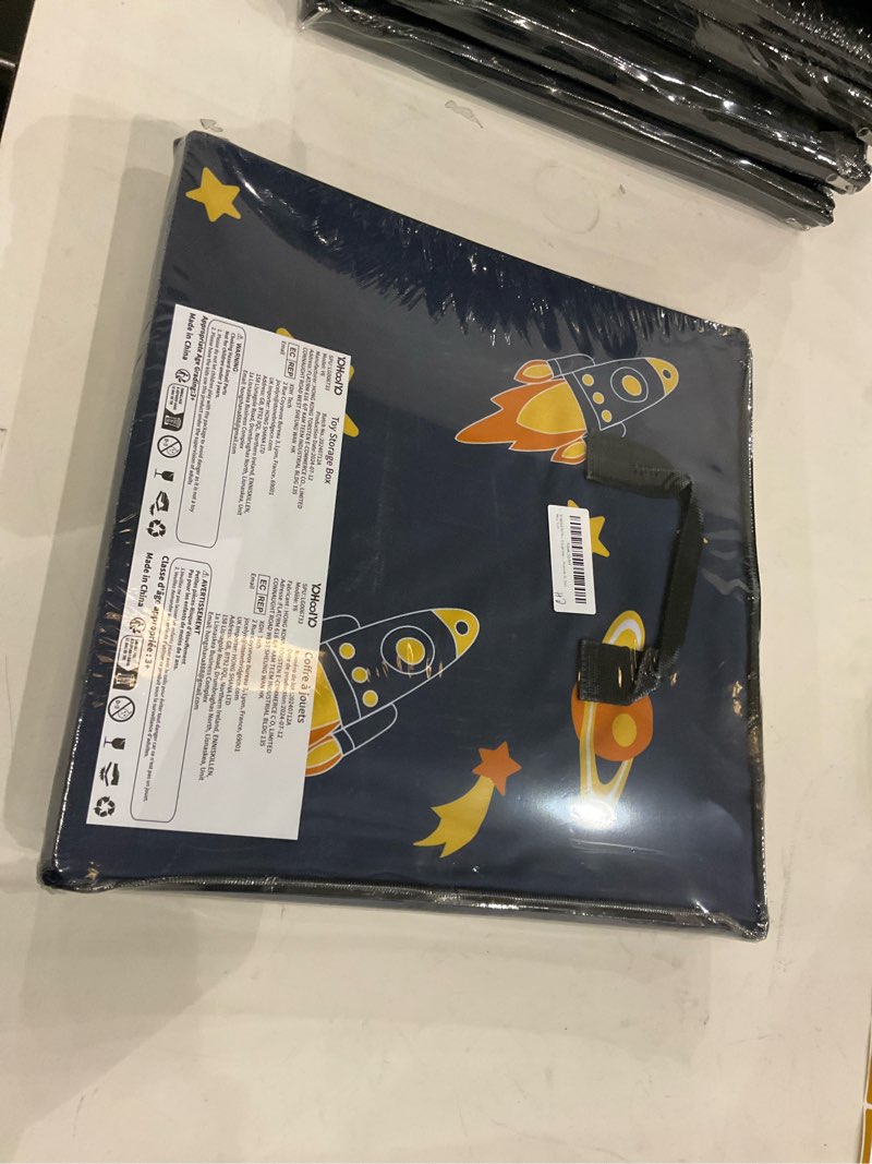 YOHOOLYO 2 In 1 Toy Storage Play Mat, Storage Box for Kids Children Space Adventures Design,Nursery,