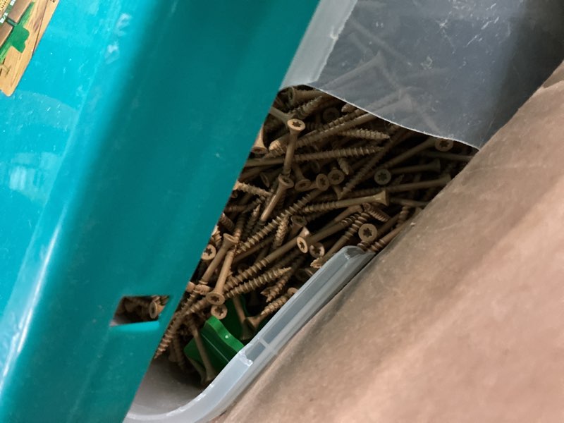 Condition photo showing As Is for deck plus no. 10 x 3 in. l tan star flat head exterior deck screws 25 lb