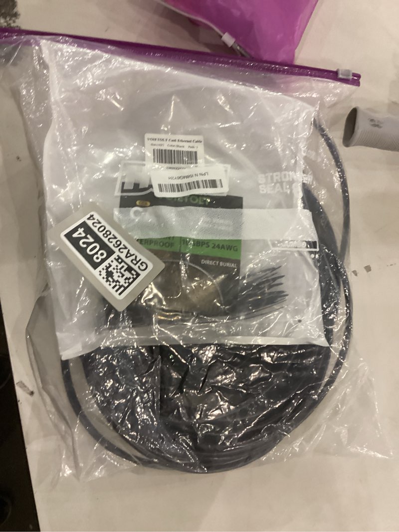 Condition photo showing As Is for Cat 6 Outdoor Ethernet Cable 100 ft, 24AWG 10Gbps Cat6 Cable Cord Waterproof Direct Burial LLDPE UV Jacket, Internet Network Cable with 20 Ties Support POE Cat6 Cat5e Cat5, CCA, UTP for PC 100FT